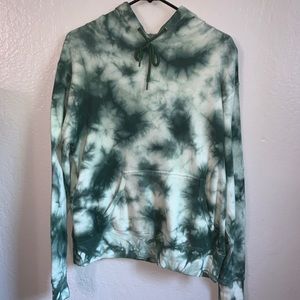 Green tie dye hoodie